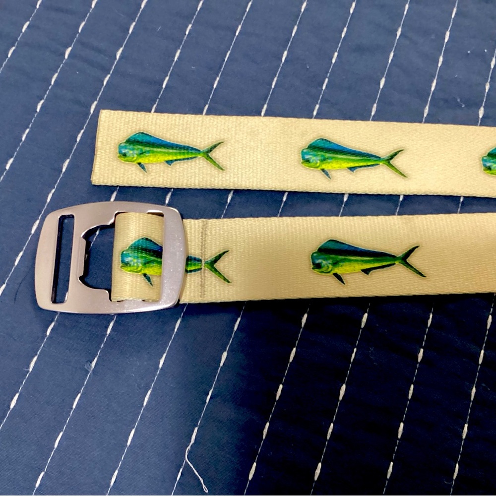 Mens Belt Crookies Bottle Opener Fish adjustable Large XL
